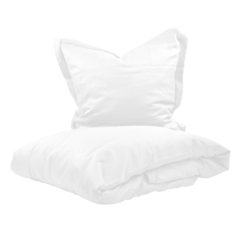 Satin sengesæt Hvid - 140 x 200 cm